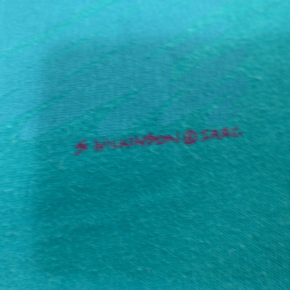 Vintage Fruit of the Loom Washington Apples Teal T-Shirt Single Stitch Large - Picture 5 of 11